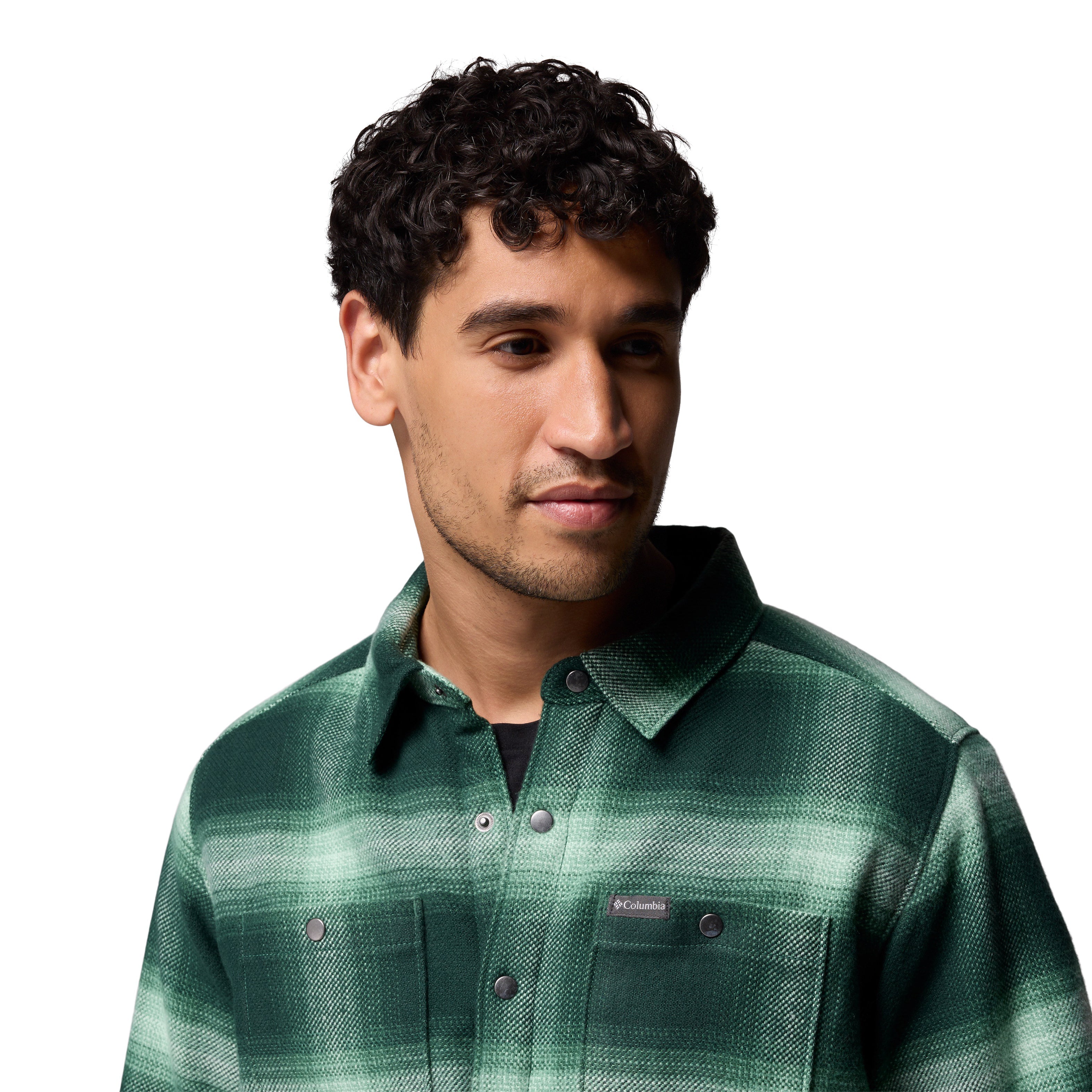 Columbia Men's Windward II Shirt Jacket Rain Forest Blurred Ombre Image 06