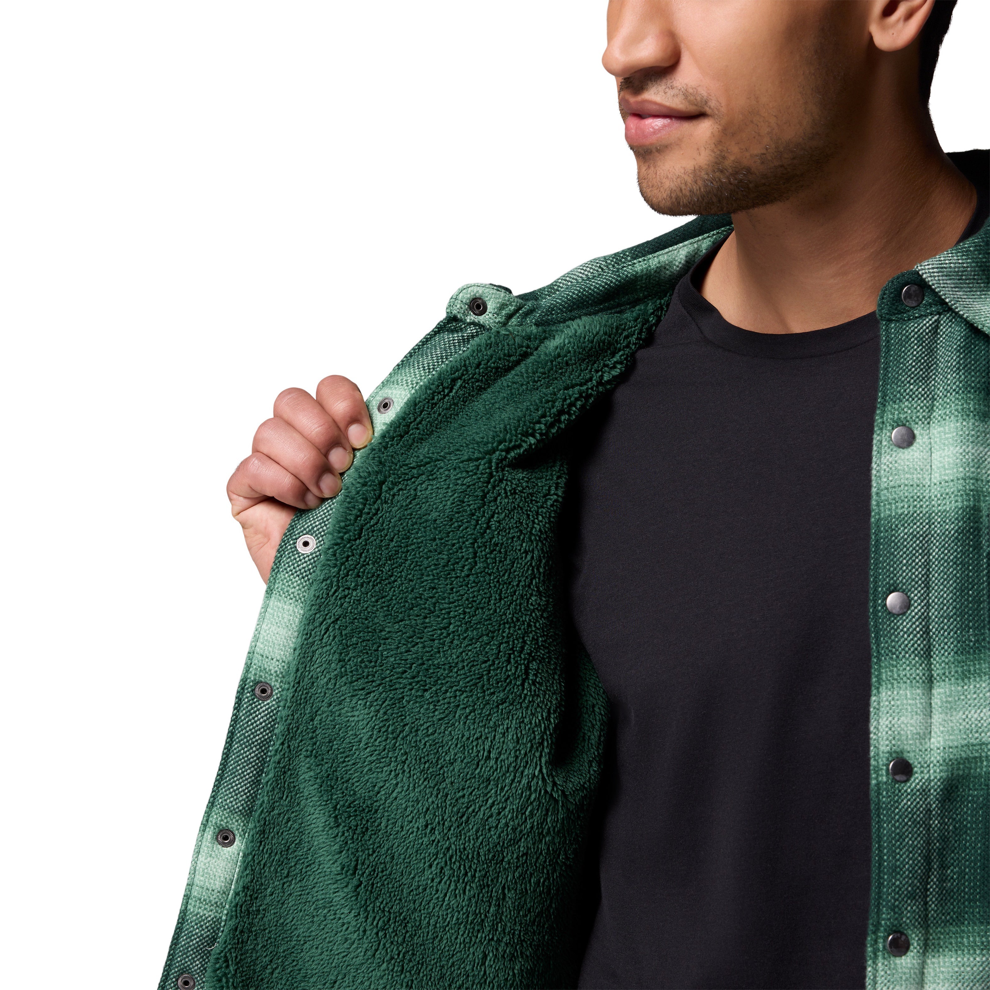 Columbia Men's Windward II Shirt Jacket Rain Forest Blurred Ombre Image 07