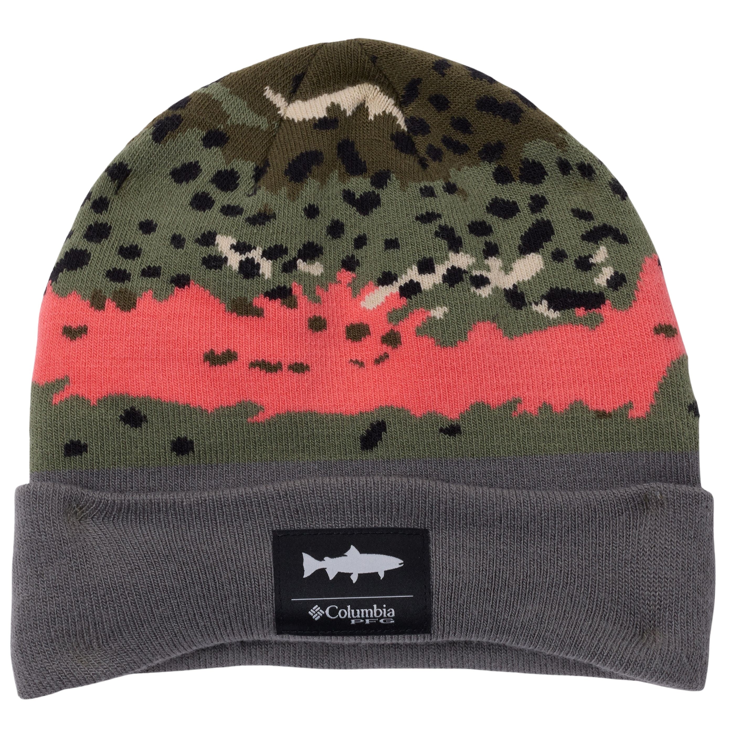 Columbia PFG Fall River Beanie City Grey, Rainbow Trout Image 01