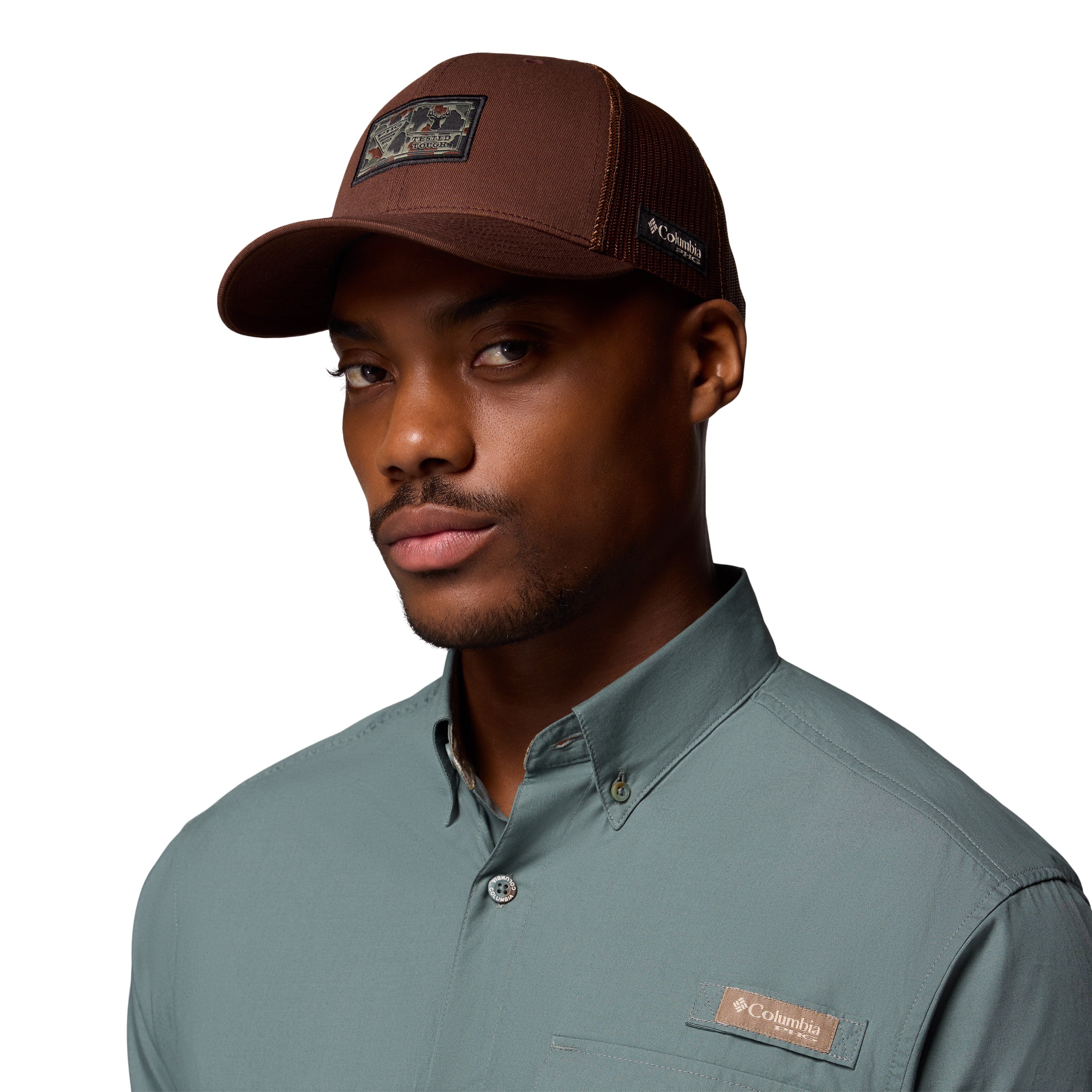 Columbia PHG Patch Mesh Snap Back Tobacco, Tested Tough Game Image 03