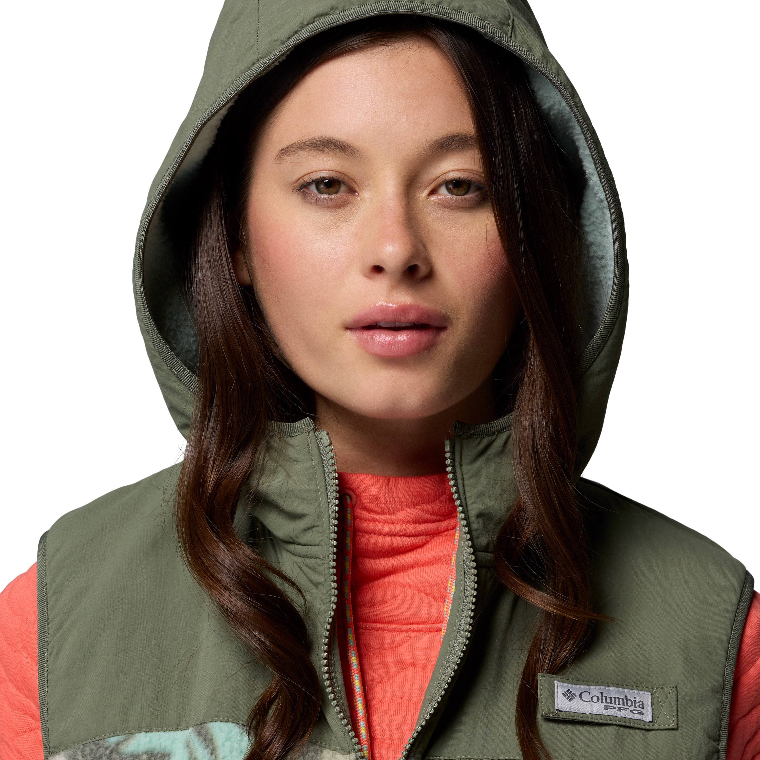 Columbia Women's PFG Open Water Fleece Vest Cypress Floroflauge Cypress Image 06