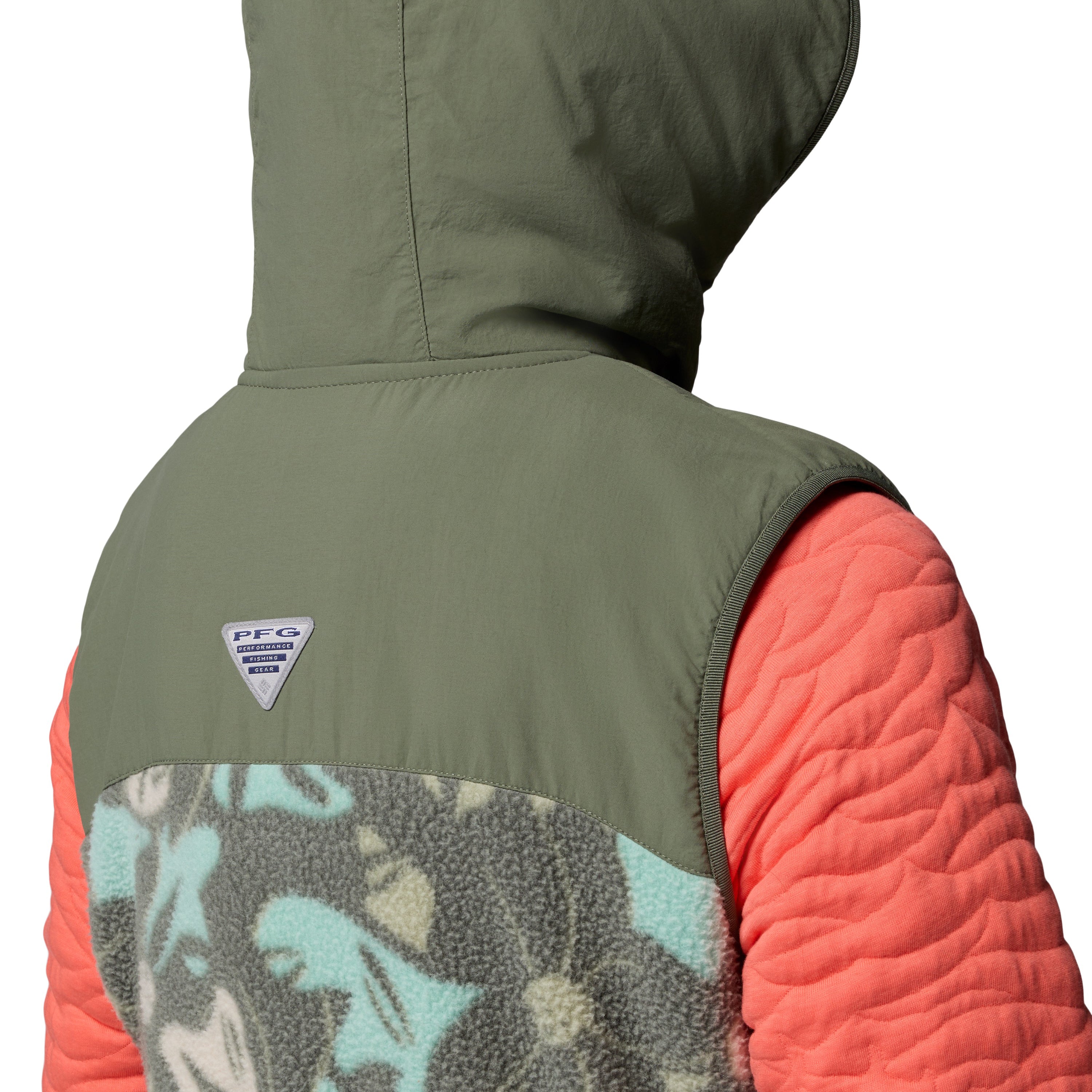 Columbia Women's PFG Open Water Fleece Vest Cypress Floroflauge Cypress Image 08