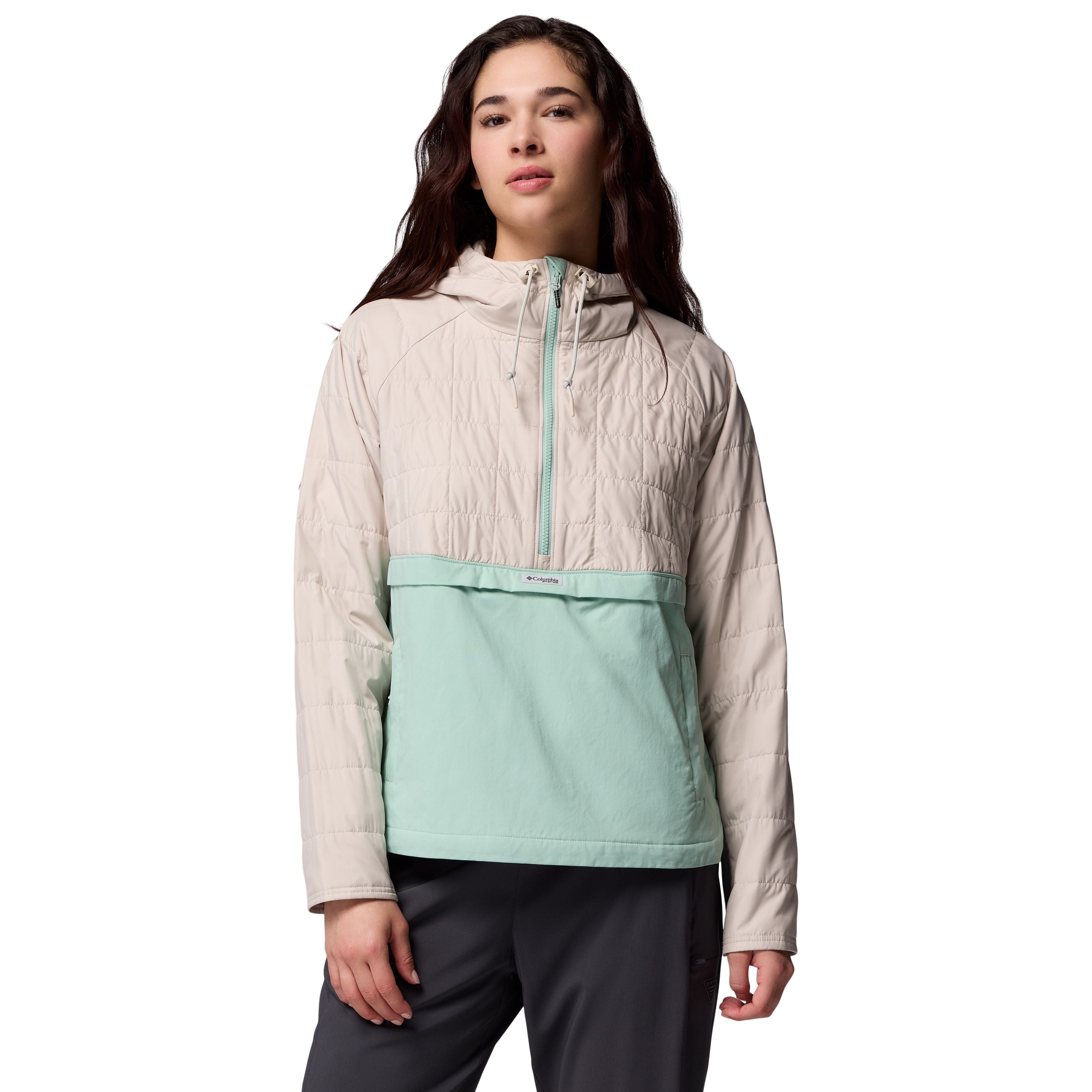 Columbia Women's PFG Uncharted II Insulated Anorak Dark Stone, Misty Jade Image 01