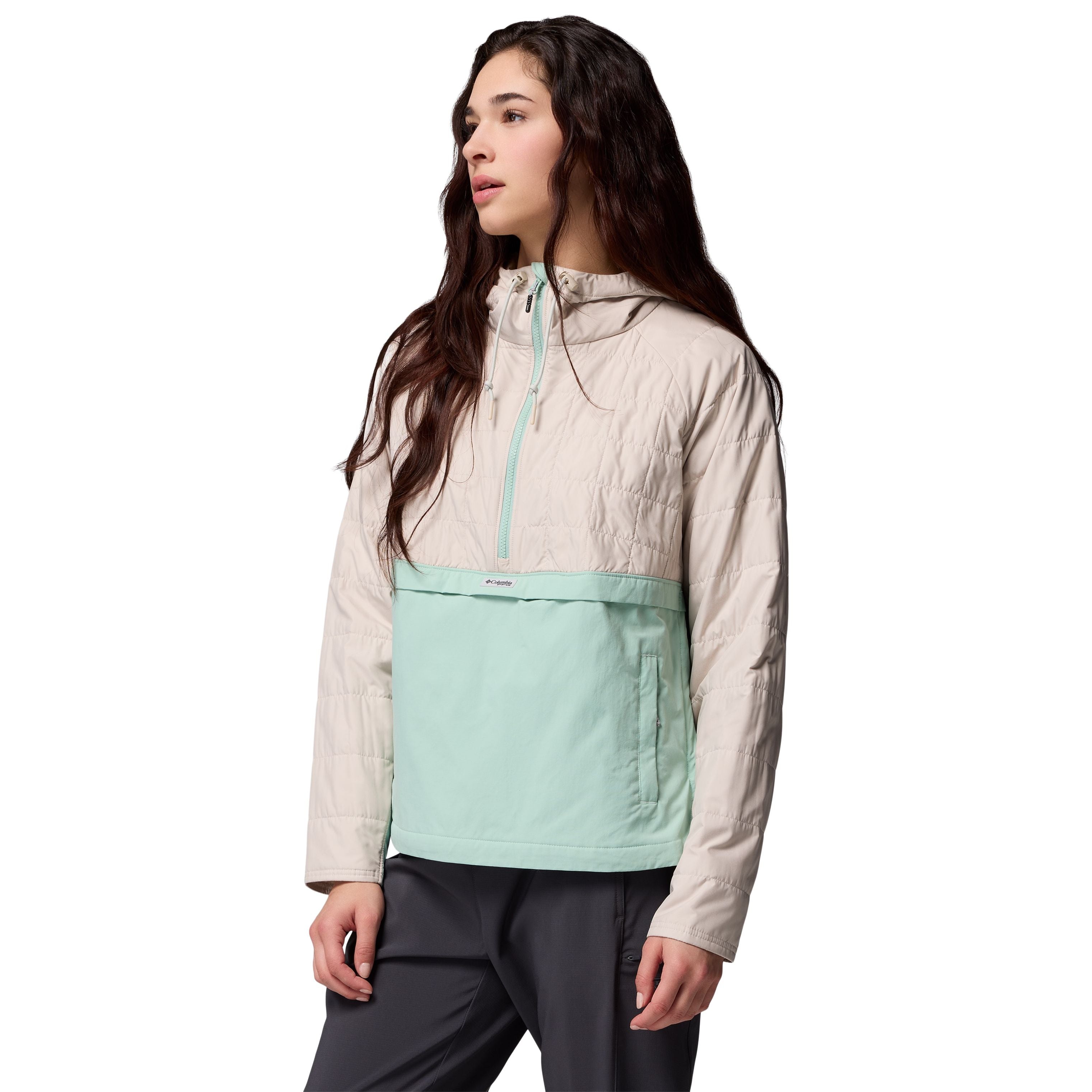 Columbia Women's PFG Uncharted II Insulated Anorak Dark Stone, Misty Jade Image 04
