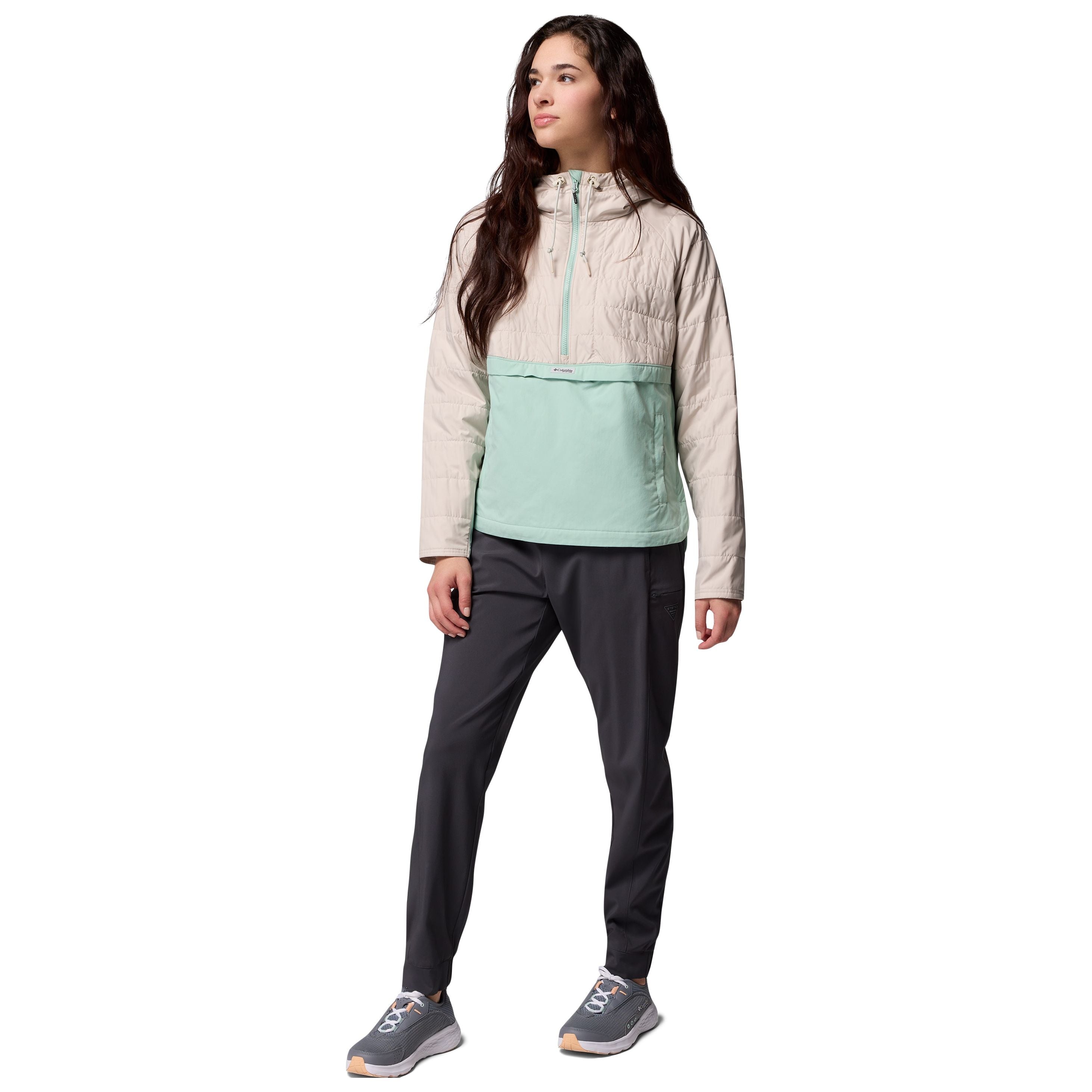 Columbia Women's PFG Uncharted II Insulated Anorak Dark Stone, Misty Jade Image 09