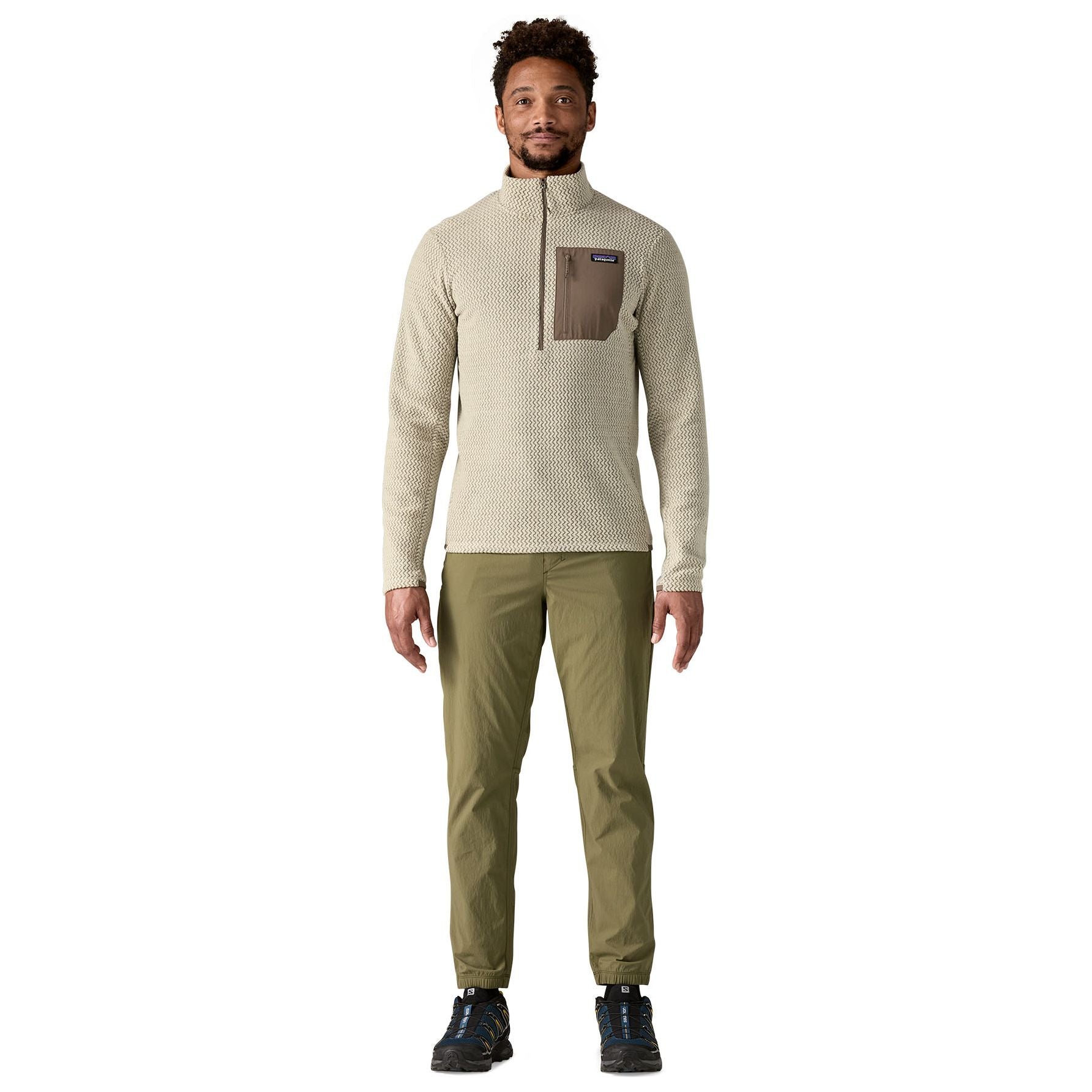 Patagonia Men's R1 Air Zip Neck Pelican Image 01