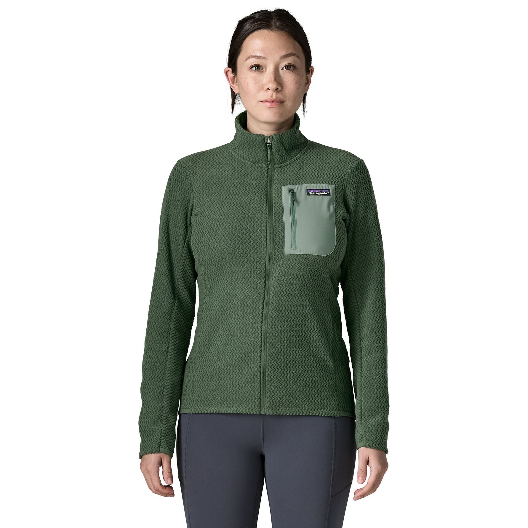 Patagonia Women's R1 Air Jacket Canopy Green Image 02