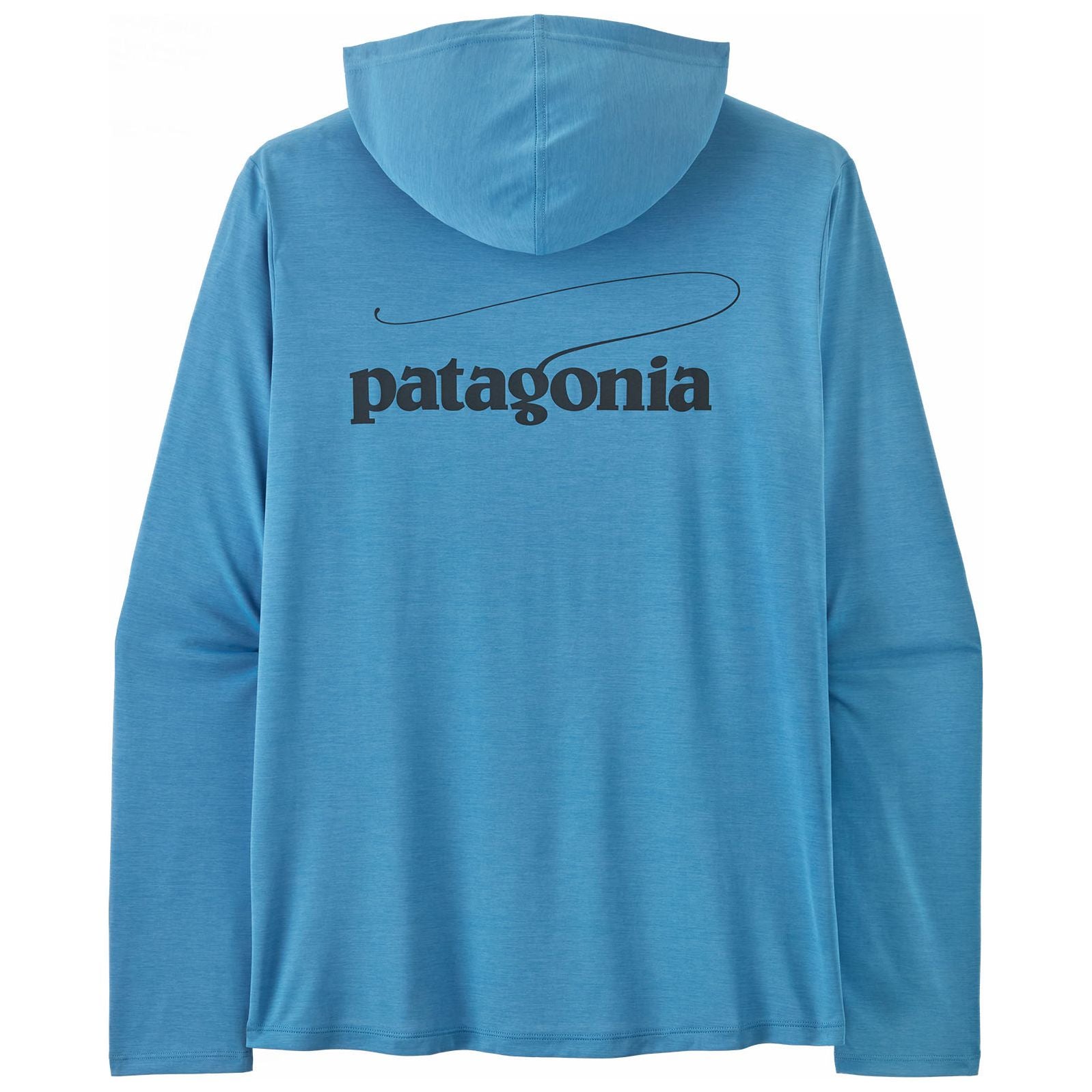 Patagonia Men's Capilene Cool Daily Hoody - Casting Logo Shore Blue - Light Shore Blue X-Dye
