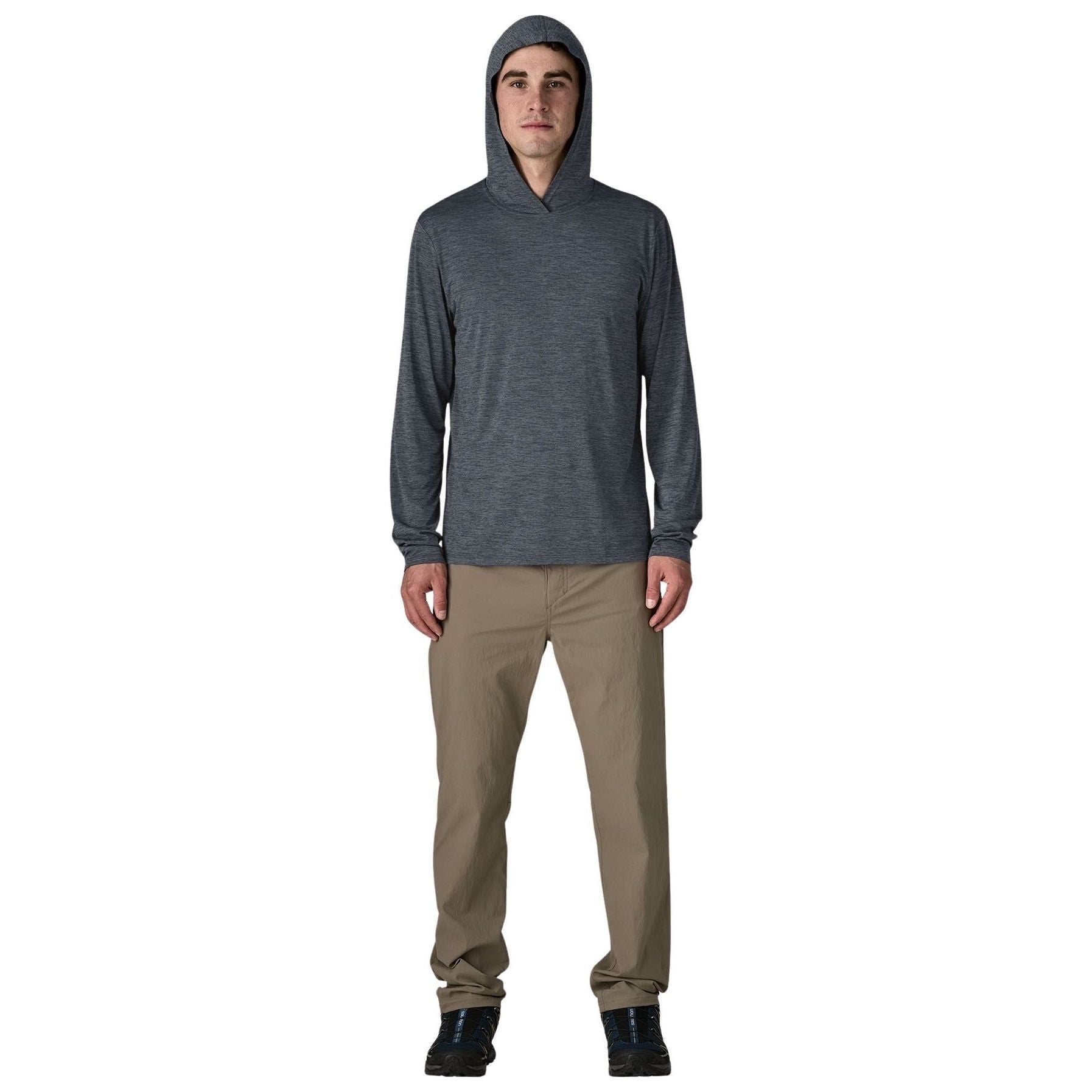 Patagonia Men's Capilene Cool Daily Hoody Smolder Blue - Light Smolder Blue X-Dye