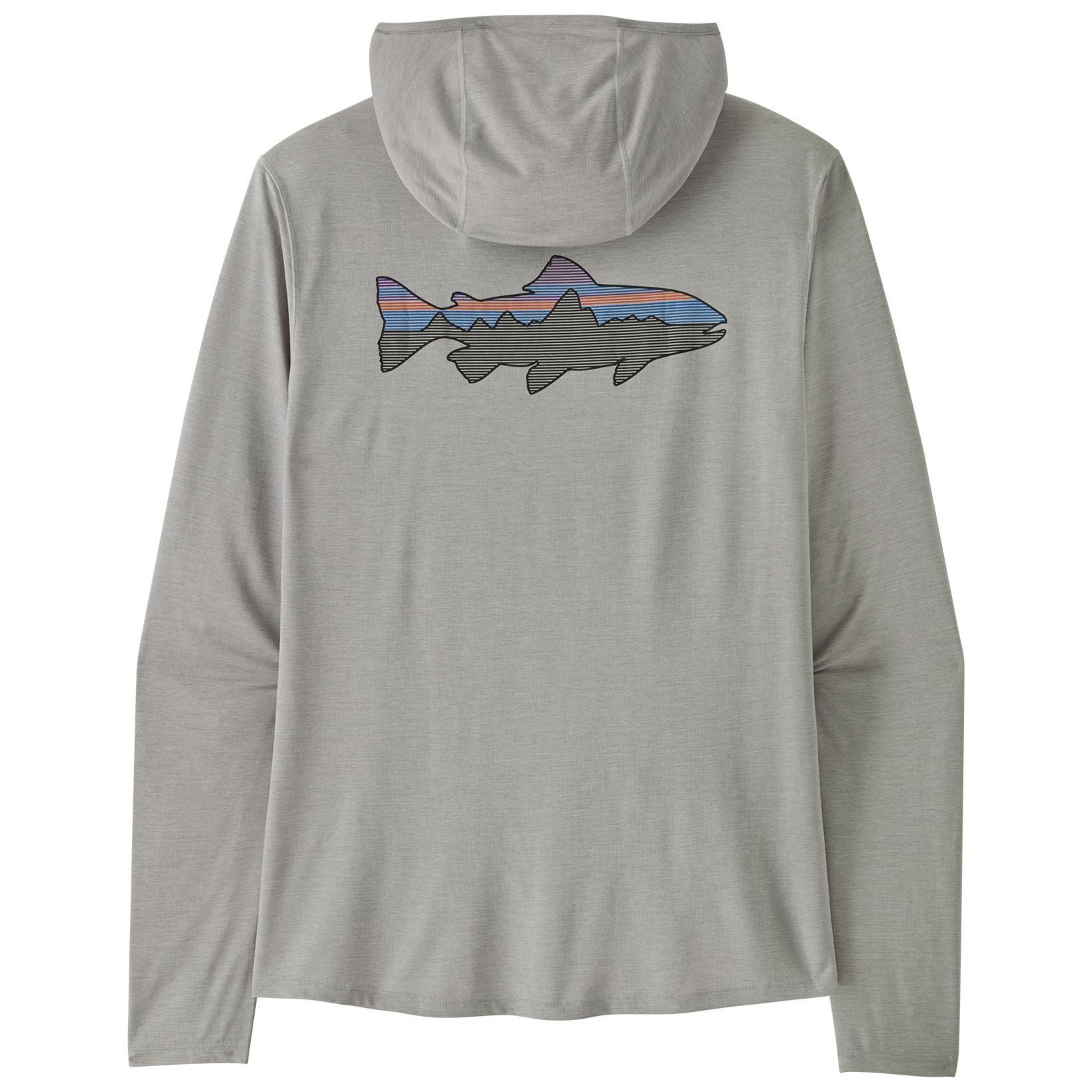Patagonia Men's Capilene Cool Sun Hoody - Fitz Roy Trout Crisp Grey - Salt Grey X-Dye