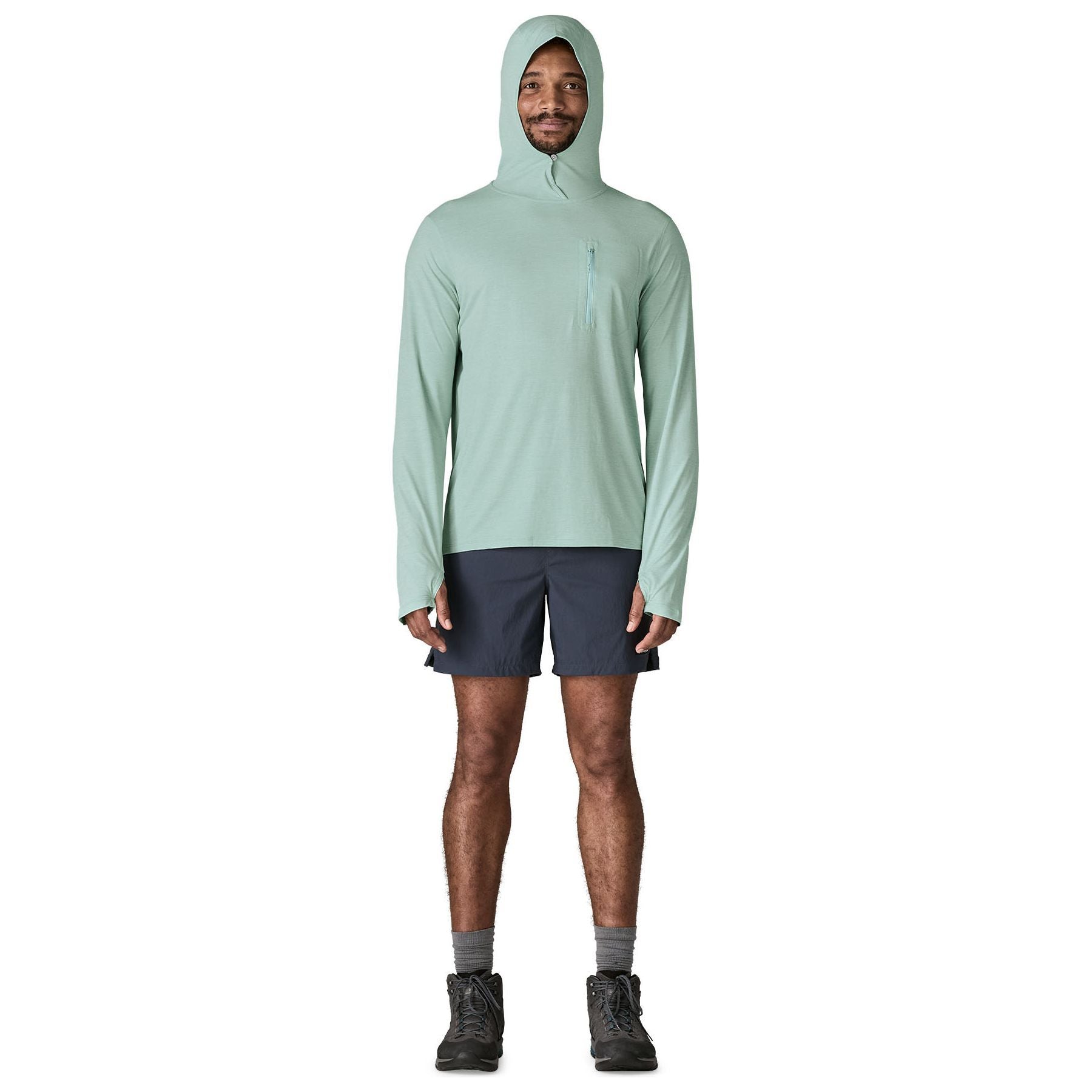 Patagonia Men's Capilene Cool Sun Hoody Thermal Blue - Thin Ice X-Dye
