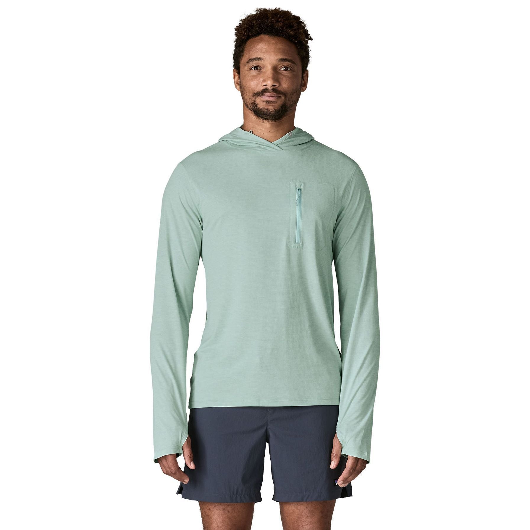 Patagonia Men's Capilene Cool Sun Hoody Thermal Blue - Thin Ice X-Dye