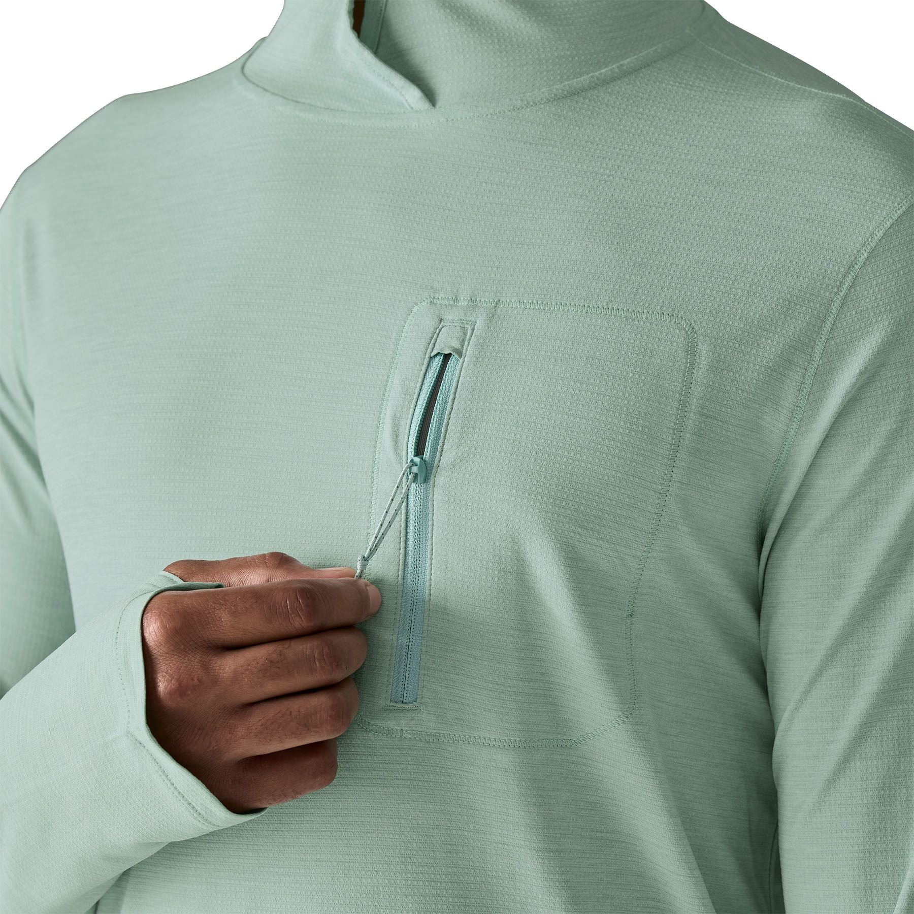 Patagonia Men's Capilene Cool Sun Hoody Thermal Blue - Thin Ice X-Dye