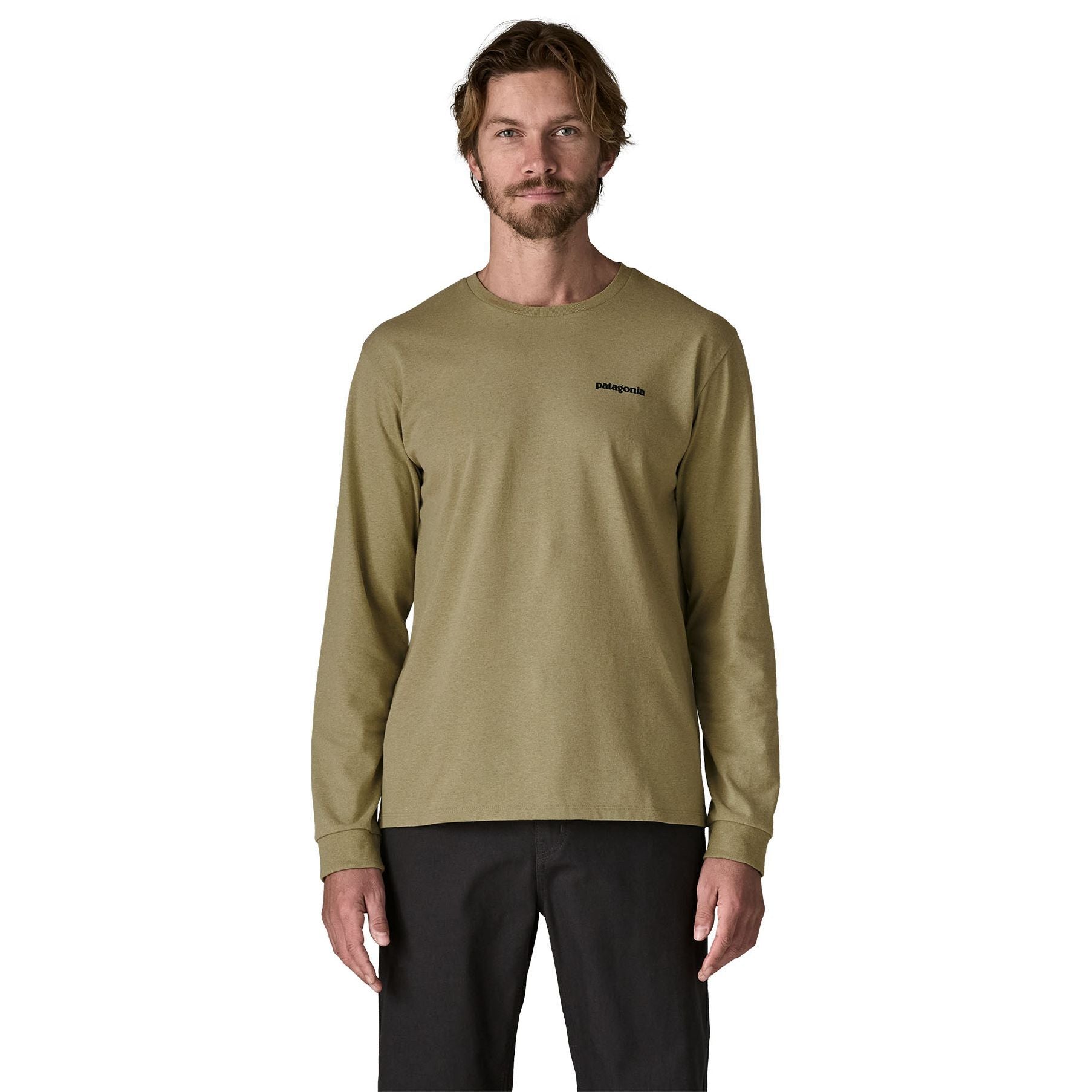 Patagonia Men's Long-Sleeved Home Water Trout Responsibili-Tee Gumtree Green