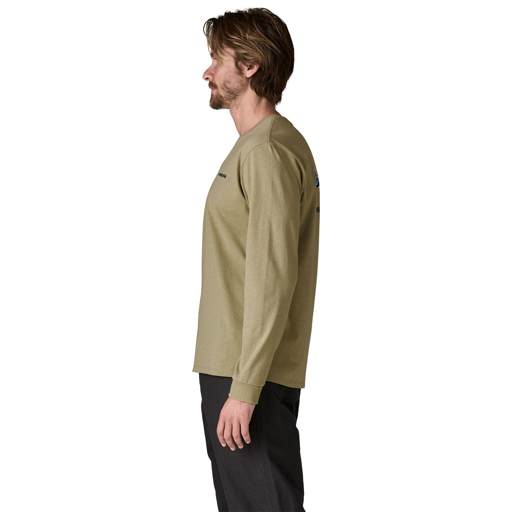 Patagonia Men's Long-Sleeved Home Water Trout Responsibili-Tee Gumtree Green