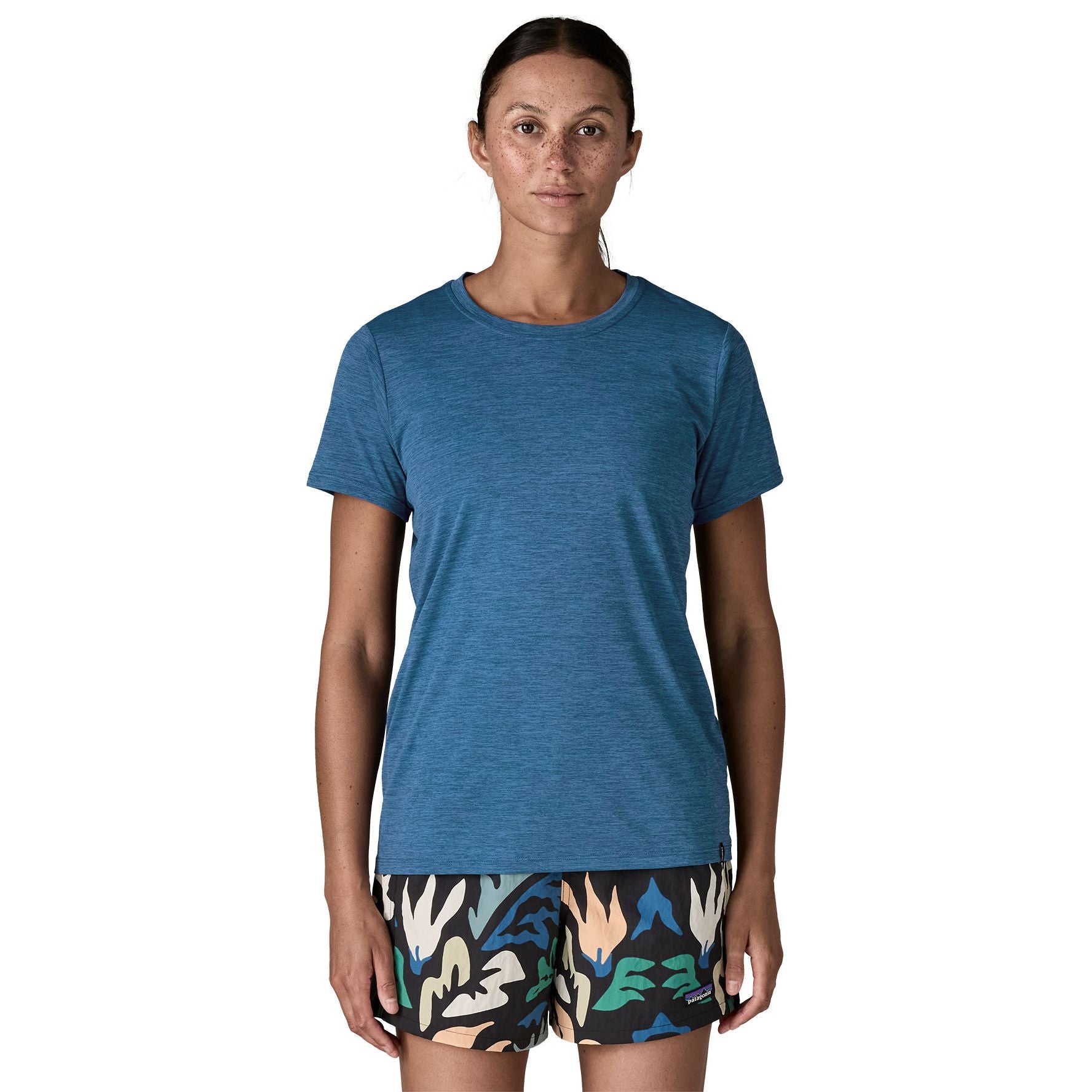 Patagonia Women's Capilene Cool Daily Shirt Aquatic Blue - Light Aquatic Blue X-Dye