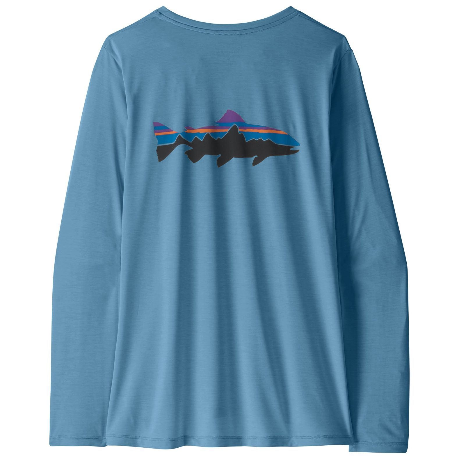 Patagonia Women's Long-Sleeved Capilene Cool Daily Shirt - Fitz Roy Trout Shore Blue - Light Shore Blue X-Dye