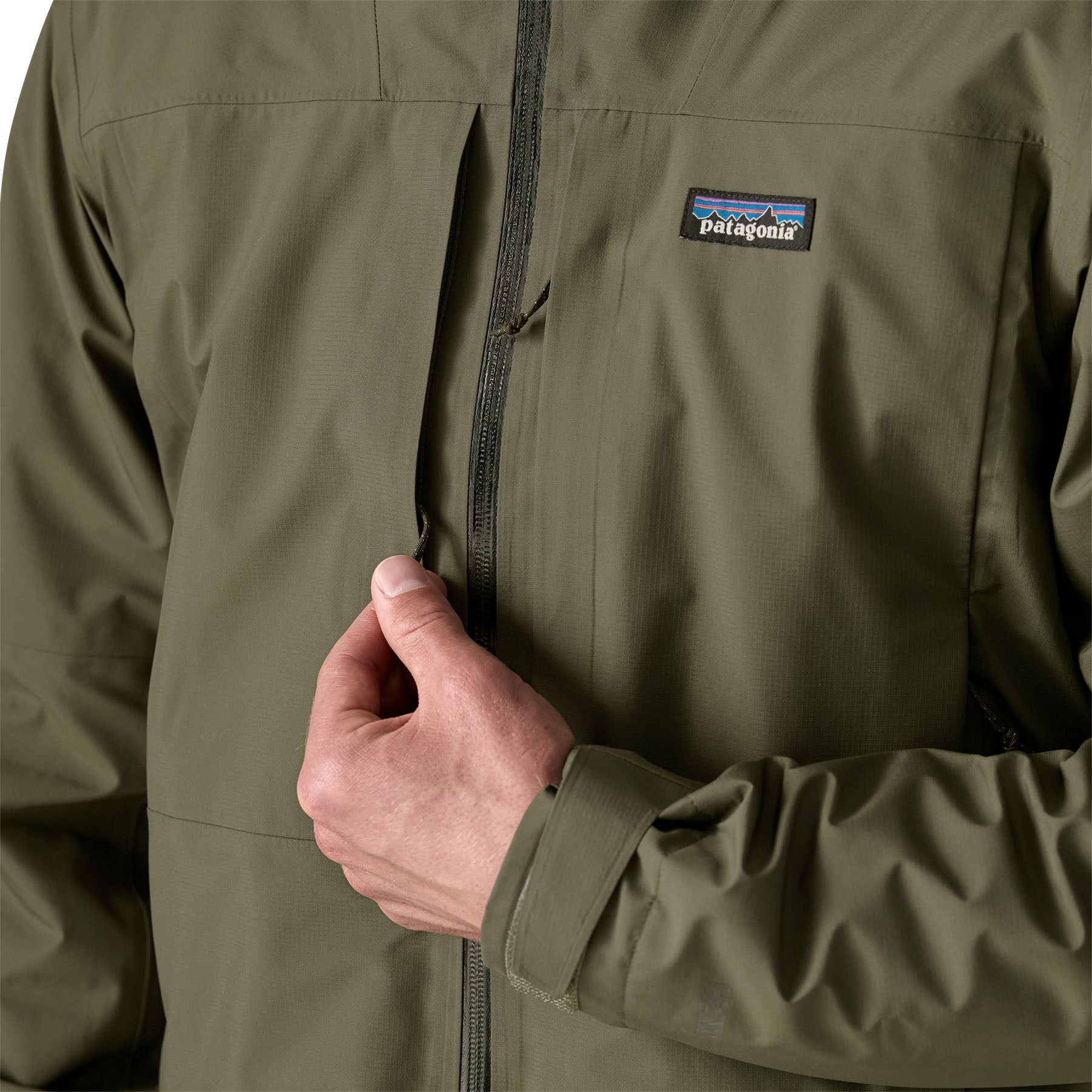 Patagonia Men's Insulated Boulder Fork Rain Jacket Basin Green Image 06