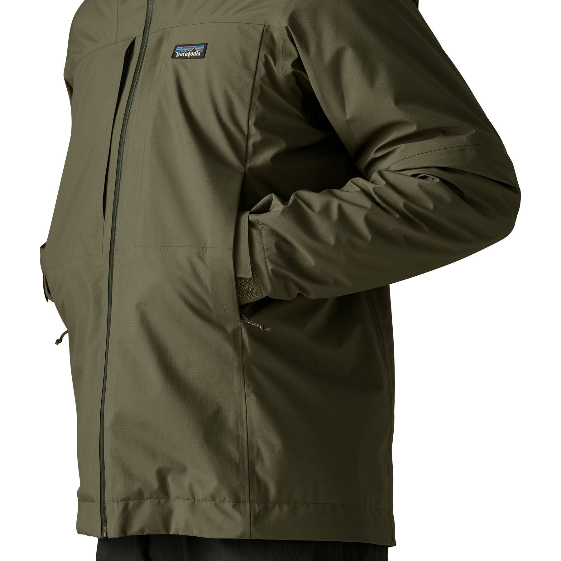 Patagonia Men's Insulated Boulder Fork Rain Jacket Basin Green Image 07