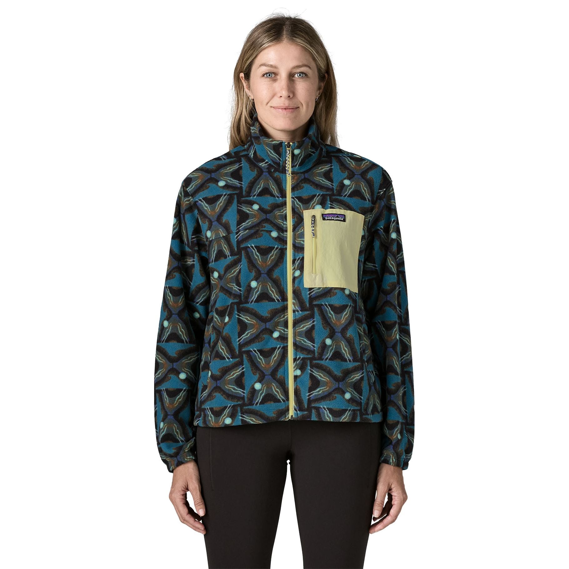 Patagonia Women's Micro D Patch Pocket Jacket Deep Freeze: Black Image 02