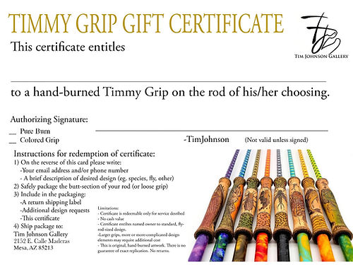 Timmy Grip Burnt Cork Gift Certificate