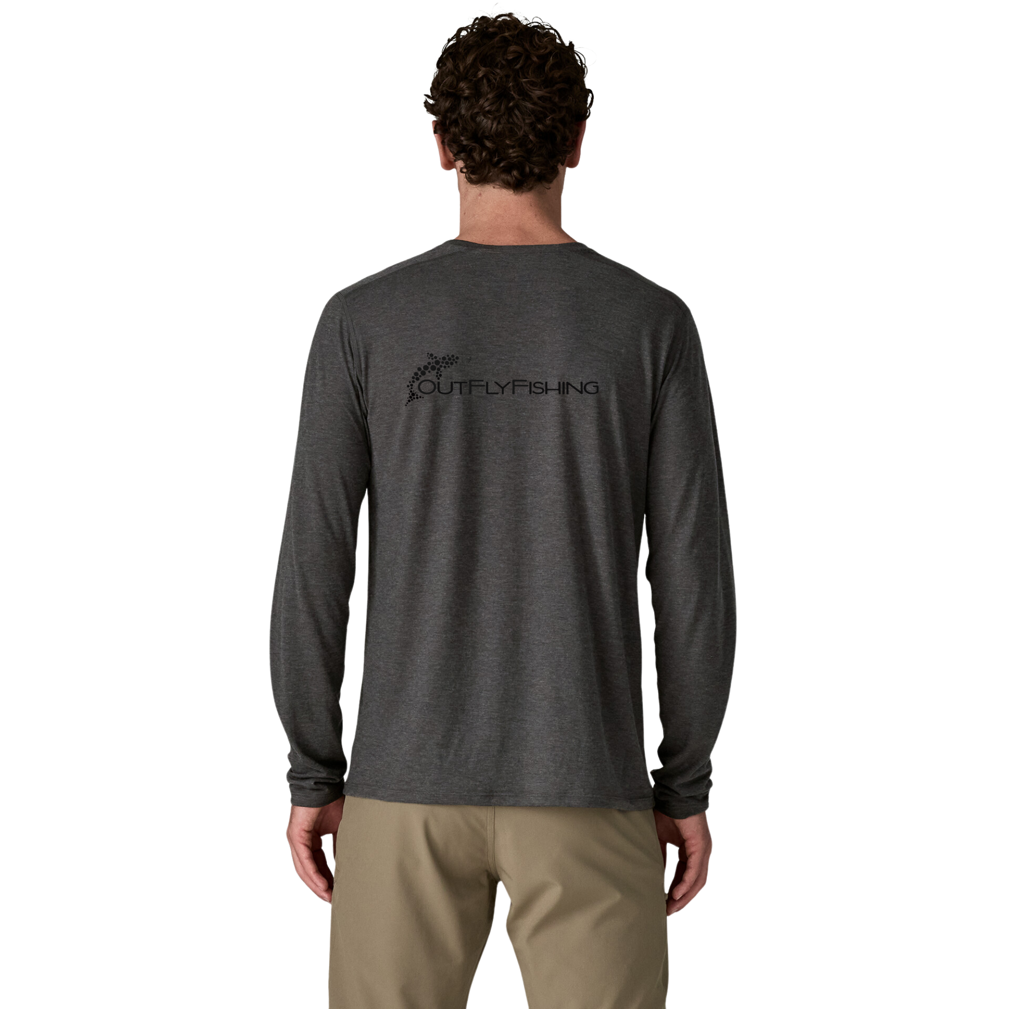 Out Fly Fishing Branded Patagonia Men's Long-Sleeved Capilene Cool Trail Shirt
