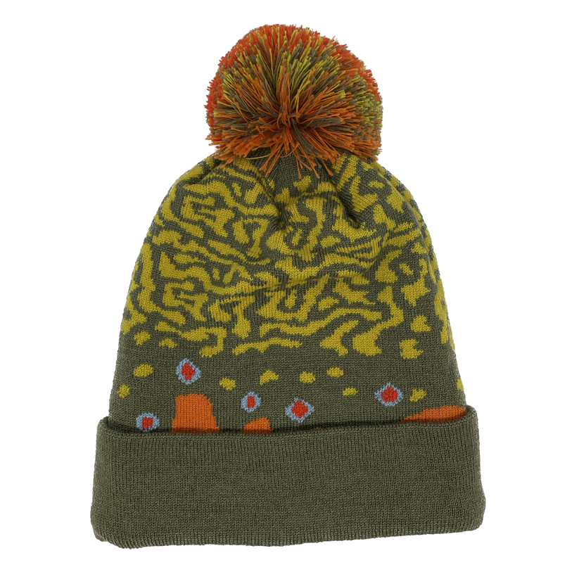 Rep Your Water Hat:  Knit Hats with Pompom (Fish Skins)