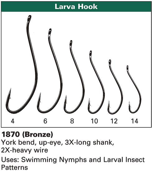Daiichi Hooks #1870 - Gary Borger's Larva Hook