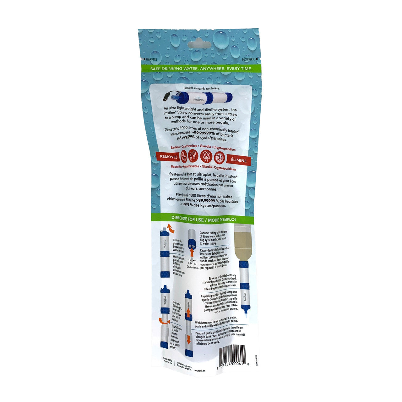 Pristine Water Filtration Straw