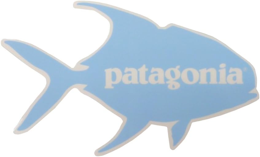Patagonia Fish Sticker with Text