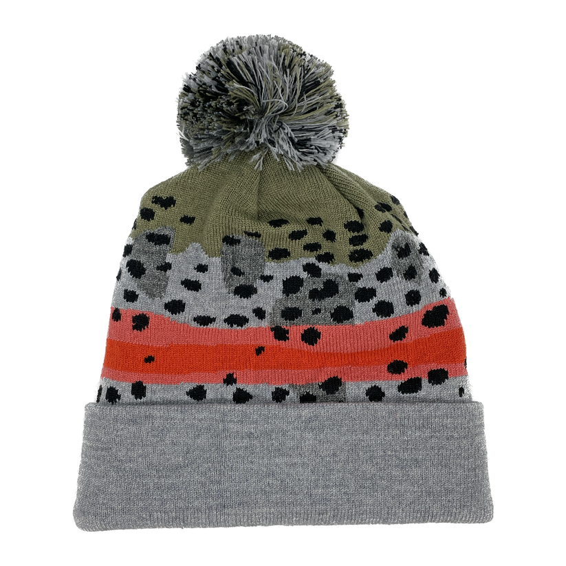 Rep Your Water Hat:  Knit Hats with Pompom (Fish Skins)