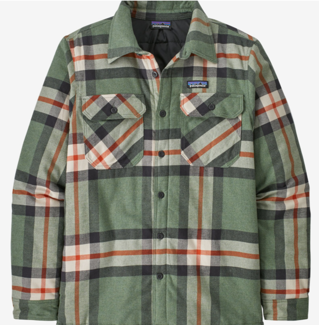 Patagonia Men's Insulated Organic Cotton Mid Weight Fjord Flannel Shirt (Sale)