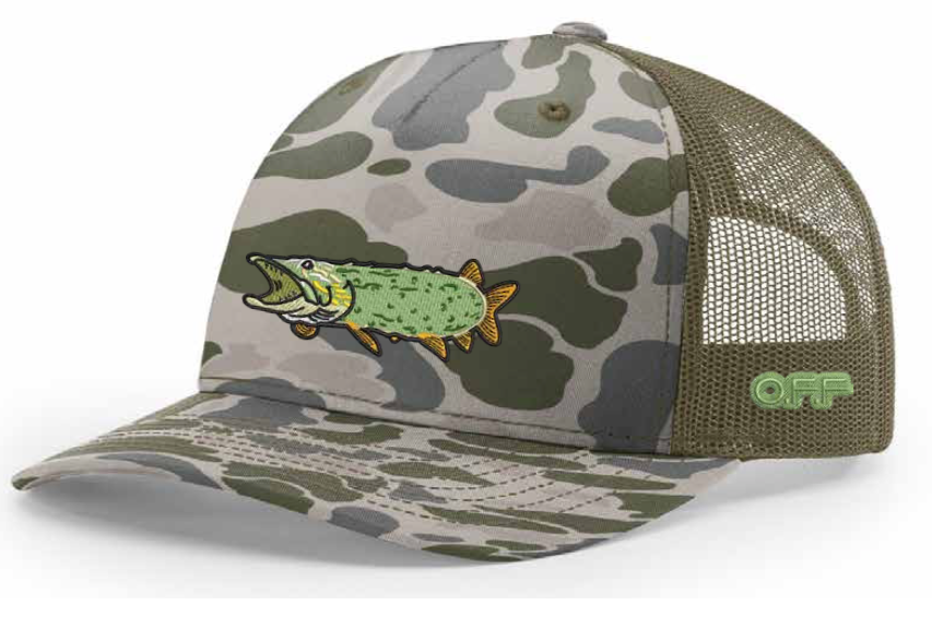 Out Fly Fishing Ltd Edition Ditch Pickle Duck Camo Trucker Hats (NEW)