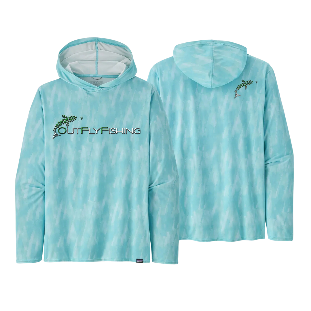 Out Fly Fishing Branded Patagonia Men's Cap Cool Daily Graphic Hoody