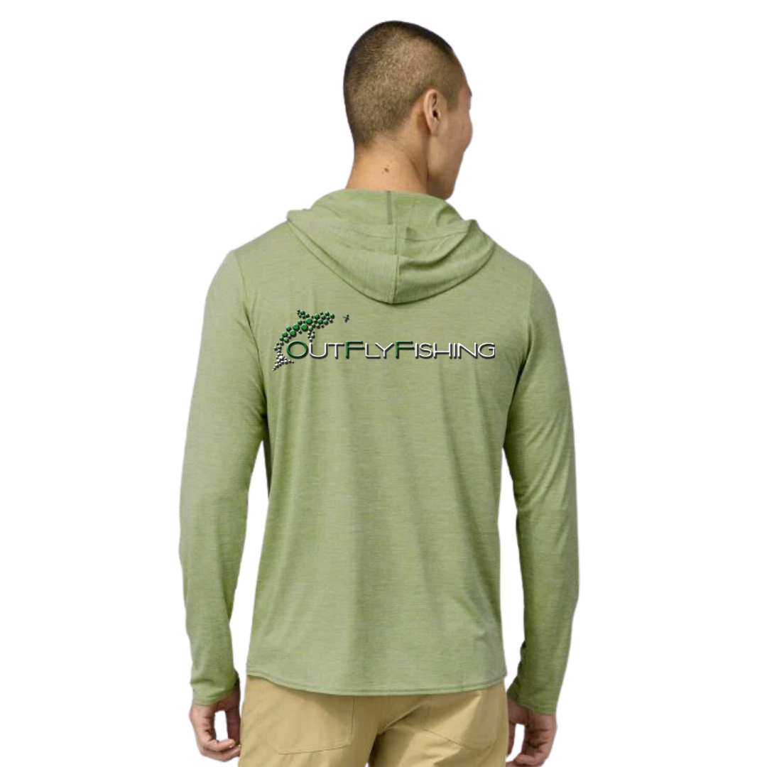 Out Fly Fishing Branded Patagonia Men's Cap Cool Daily Graphic Hoody