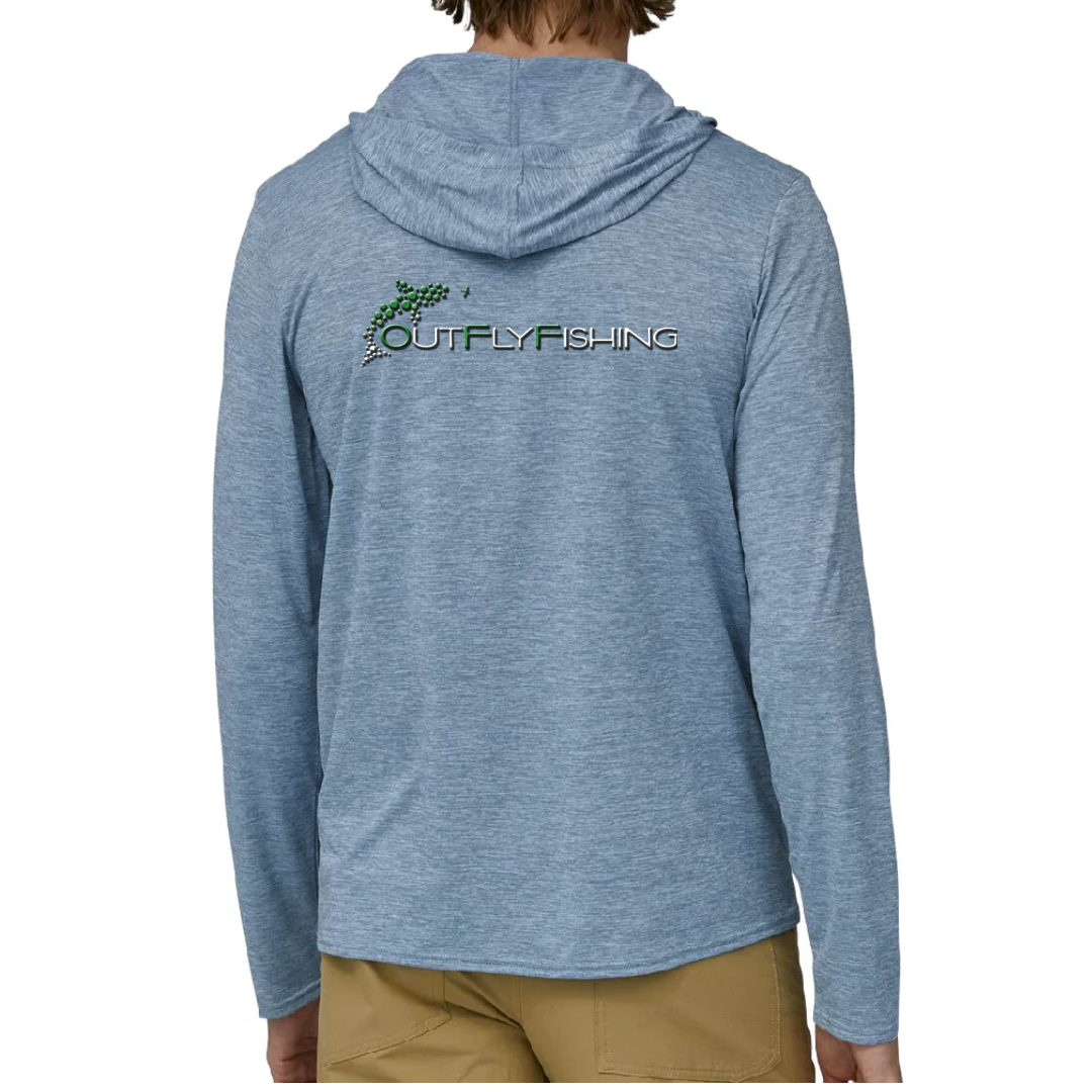 Out Fly Fishing Branded Patagonia Men's Cap Cool Daily Graphic Hoody