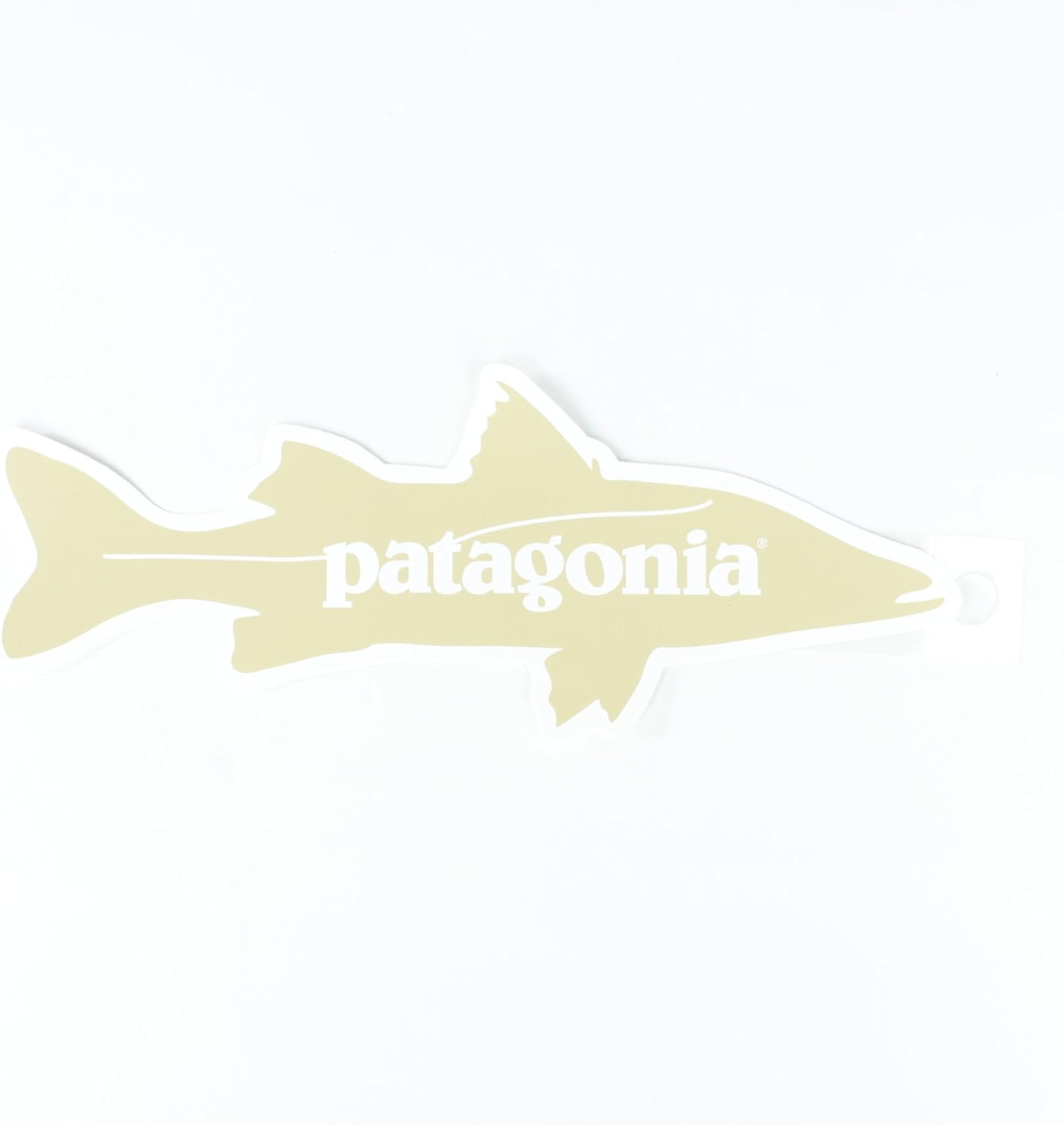 Patagonia Fish Sticker with Text