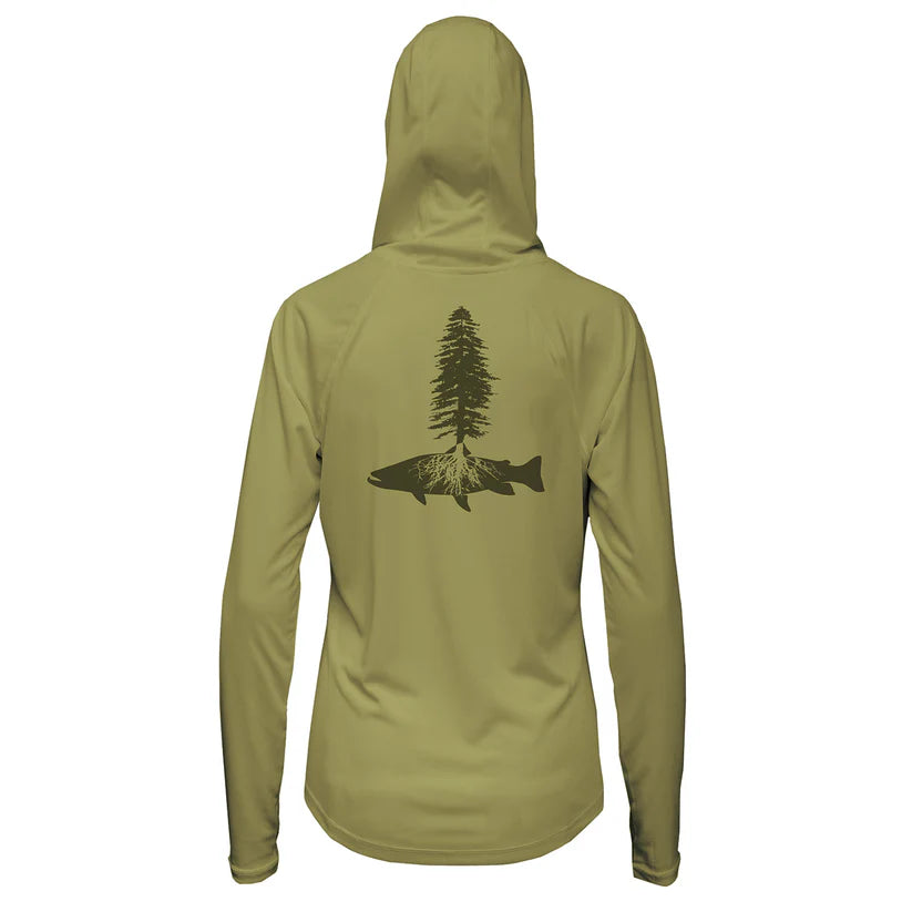 Rep Your Water: Fly Fishing Roots ECO50 Sun Hoody-Womens