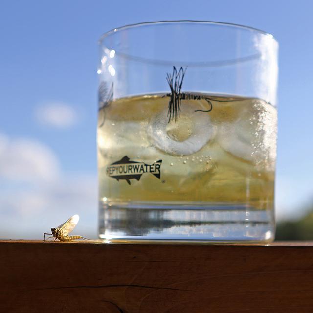 Rep Your Water Dry or Die Old Fashioned Glass