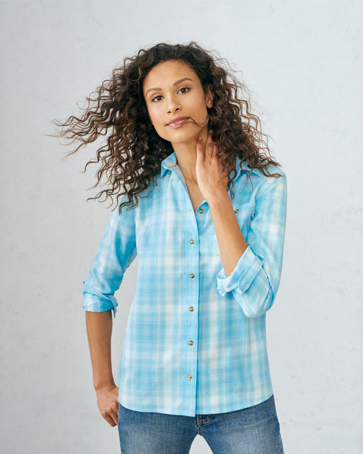 Orvis Women's Tech Chambray Plaid Workshirt