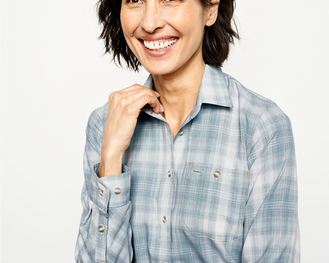 Orvis Women's Tech Chambray Plaid Workshirt