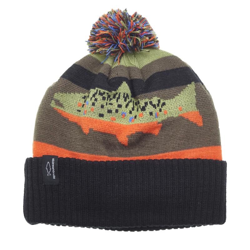 Rep Your Water Hat:  Knit Hats with Pompom (Digi colors)