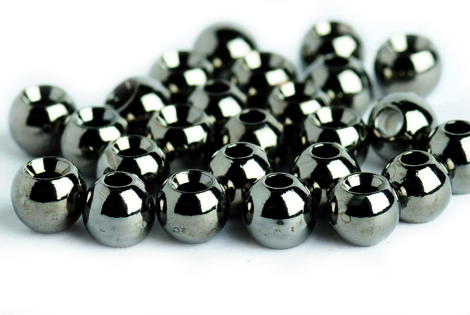 Tungsten Beads for Fly Tying - 100 Pack (Silver, 2.4 mm (3/32 inch))