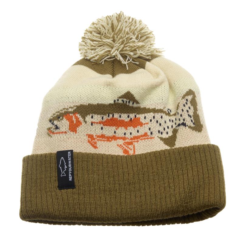 Rep Your Water Hat:  Knit Hats with Pompom (Digi colors)