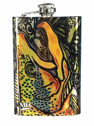 MFC Stainless steel hip flask Estrada Brown Trout Graffiti 