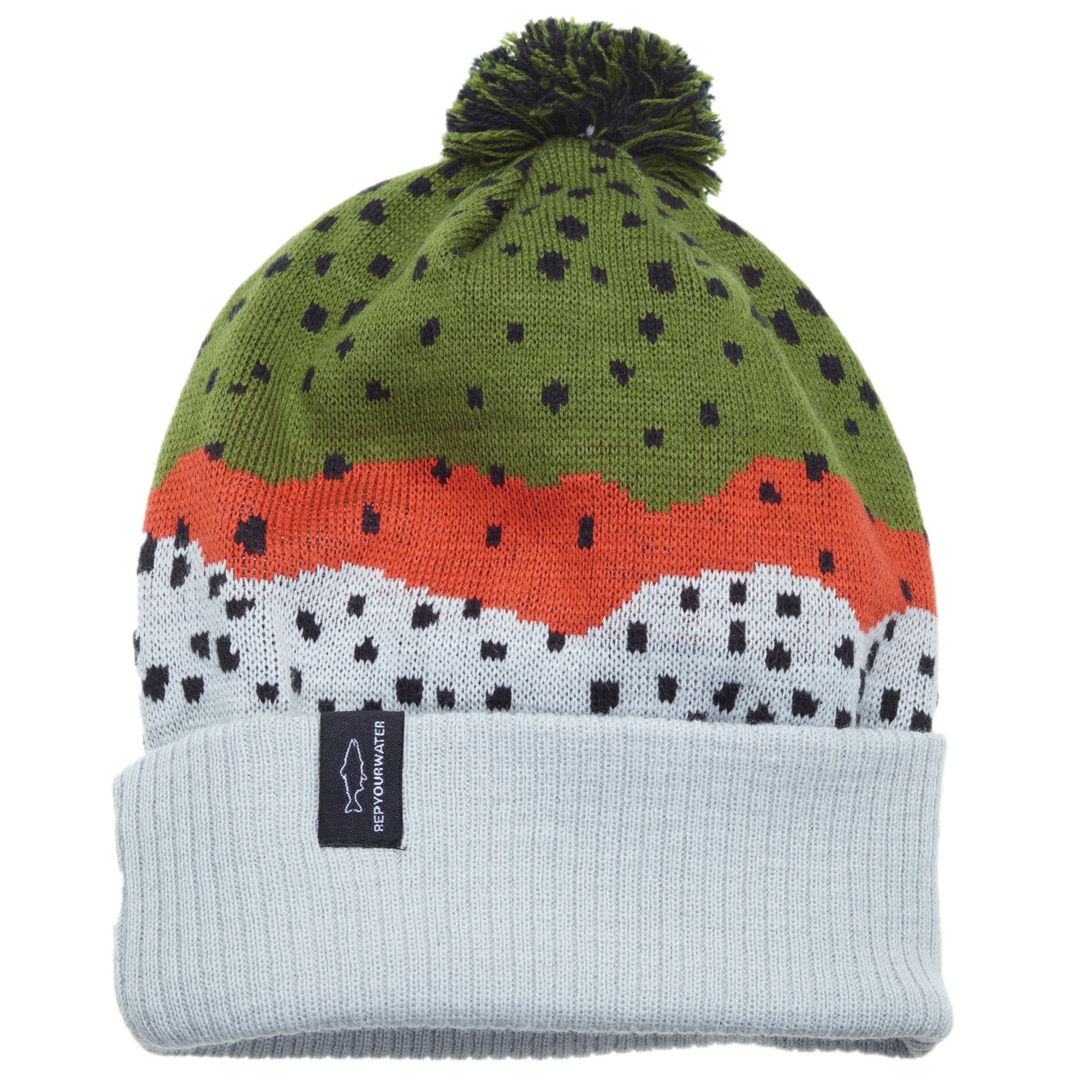Rep Your Water Hat:  Knit Hats with Pompom (Fish Skins)