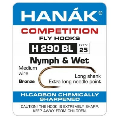 Hanak Competition Fly Hooks H 290 BL Nymph & Wet Fly