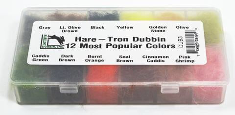 Hareline Dubbin 12 Most Popular Colors Dispenser