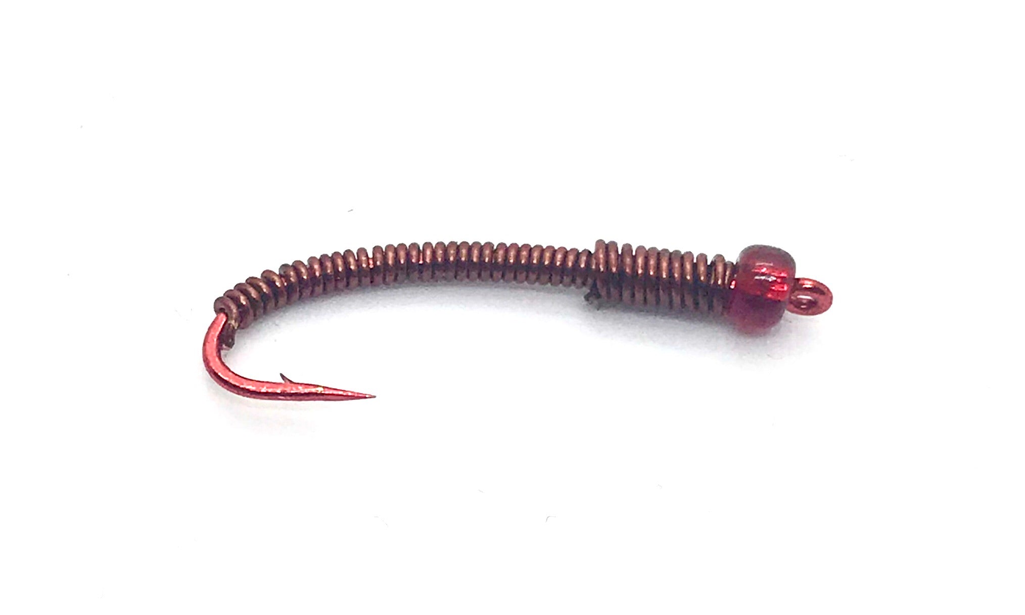 Wire Worms with Glass Bead on Red Hooks (all colors)