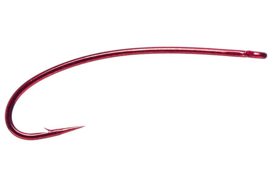 Daiichi Hooks #1273 - Red Curved Shank Nymph Hook